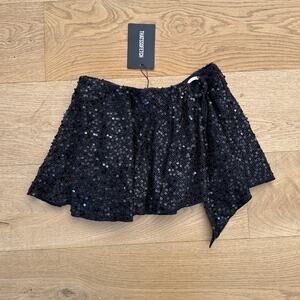 That’s So Fetch - Desert Sequin Mini Skirt in Black